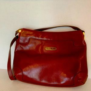 Etienne Aigner women’s red leather shoulder purse